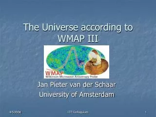 The Universe according to WMAP III