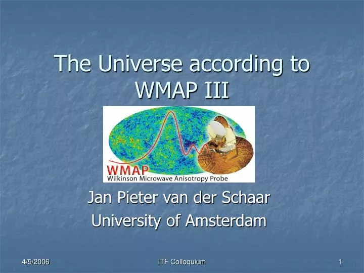the universe according to wmap iii