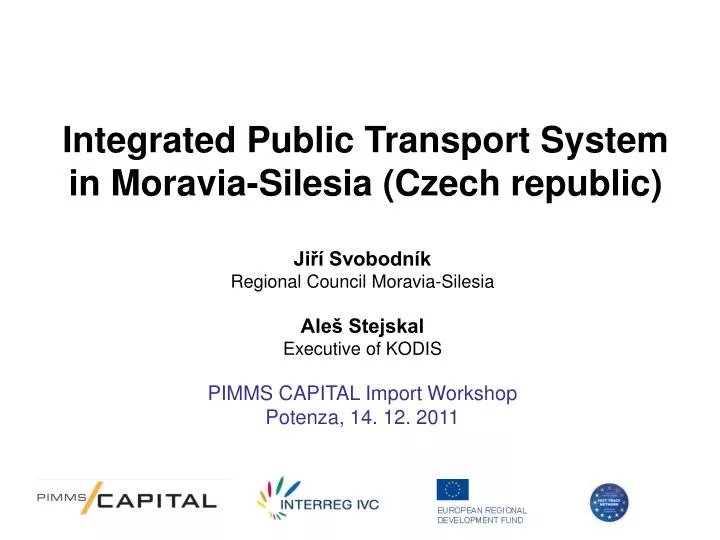 integrated public transport s ystem in moravia silesia czech republic
