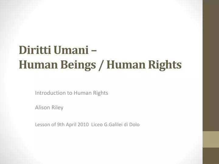 diritti umani human beings human rights
