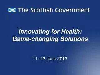 Innovating for Health: Game-changing Solutions