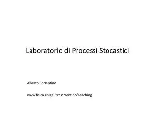 laboratorio di processi stocastici