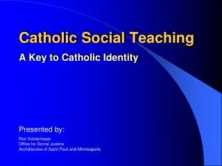 Catholic Social Teaching