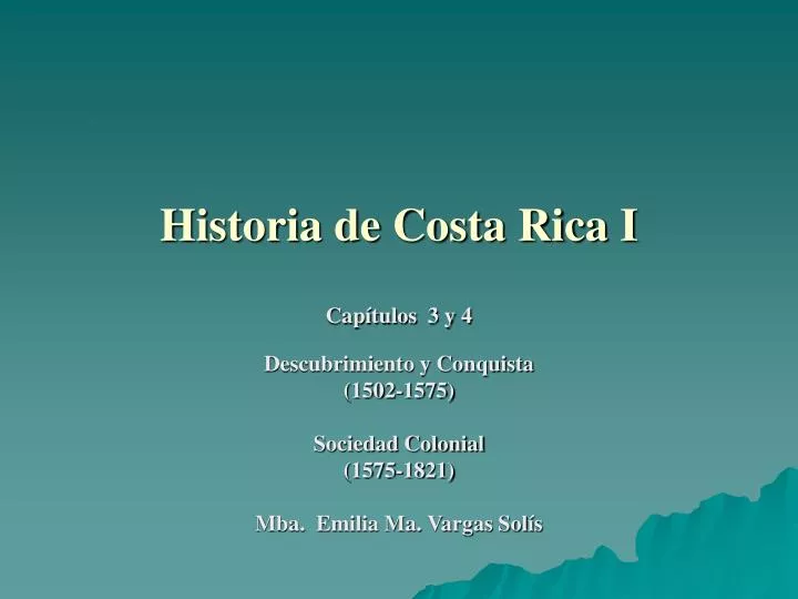 historia de costa rica i