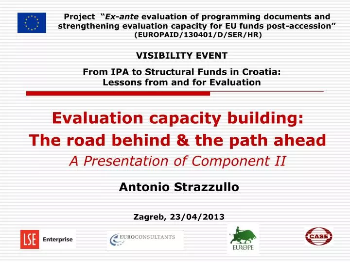 evaluation capacity building the road behind the path ahead a presentation of component ii