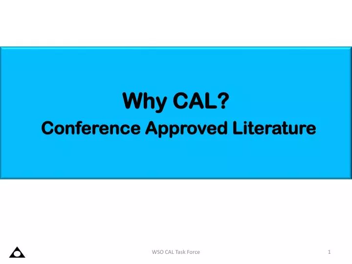 why cal conference approved literature