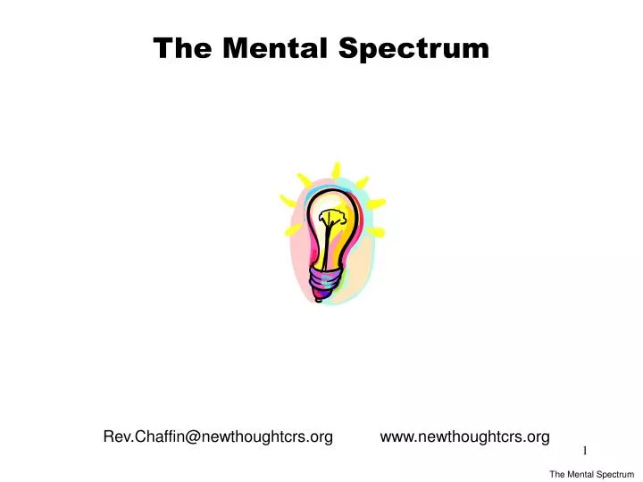 the mental spectrum