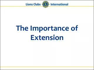 The Importance of Extension