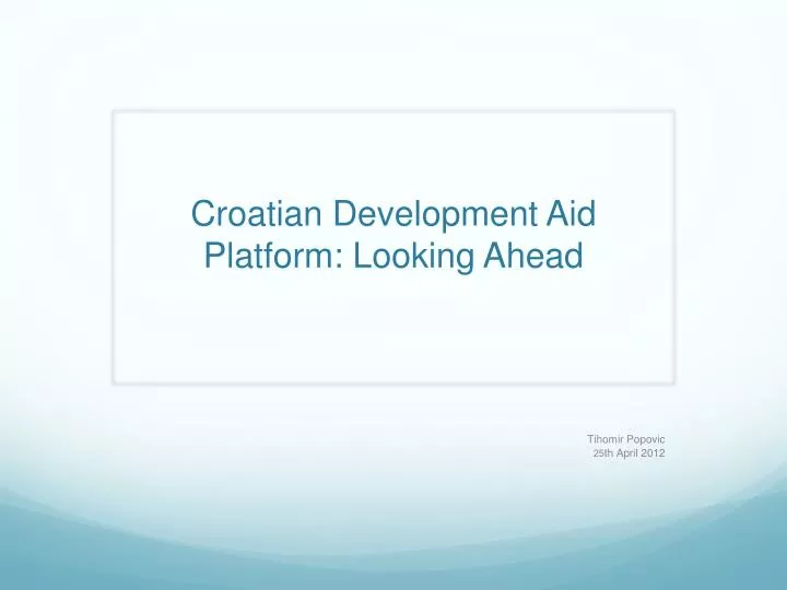 croatian development aid platform looking ahead