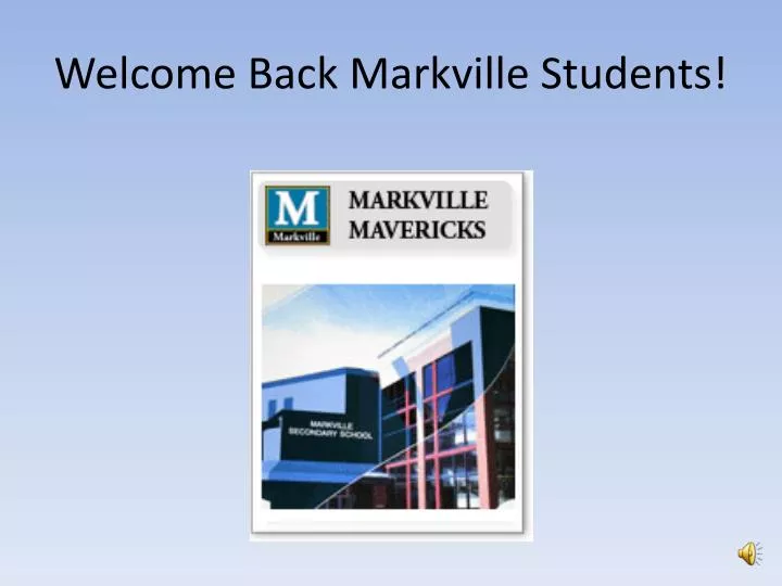 welcome back markville students