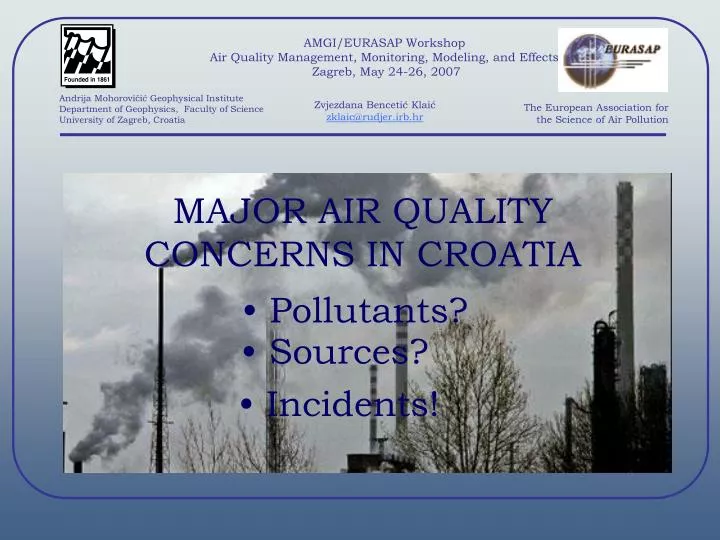 amgi eurasap workshop air quality management monitoring modeling and effects zagreb may 24 26 2007
