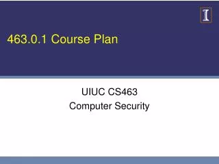 463.0.1 Course Plan