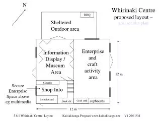 Whirinaki Centre proposed layout – also see site plan