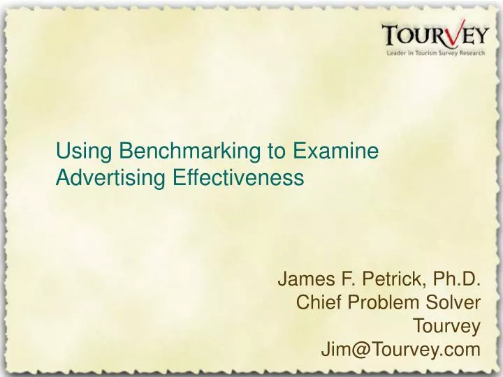 using benchmarking to examine advertising effectiveness