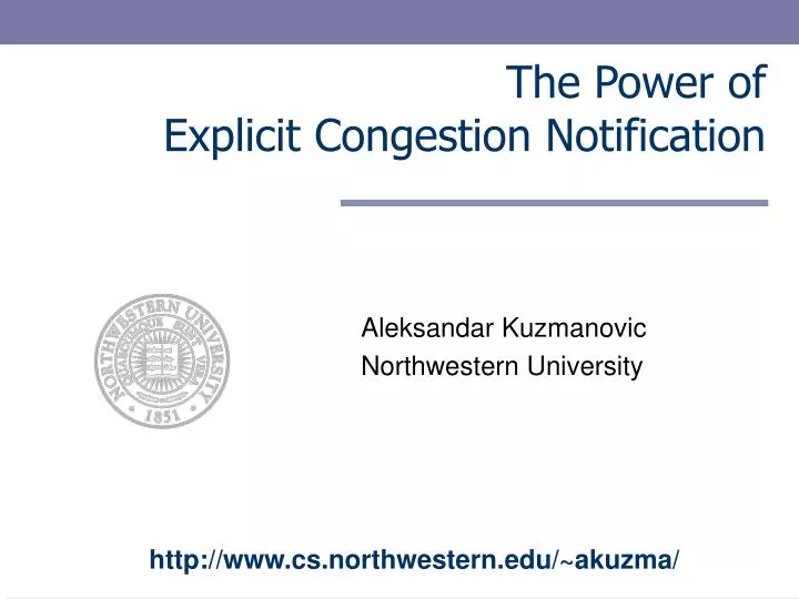 the power of explicit congestion notification