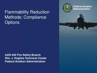 Flammability Reduction Methods: Compliance Options