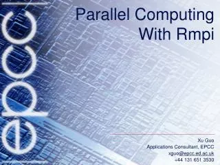Parallel Computing With Rmpi
