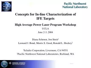 Concepts for In-line Characterization of IFE Targets