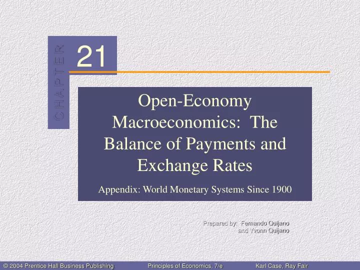 open economy macroeconomics the balance of payments and exchange rates
