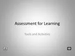 Assessment for Learning - slide 1