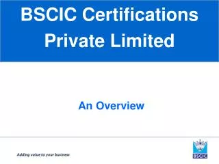 BSCIC Certifications Private Limited