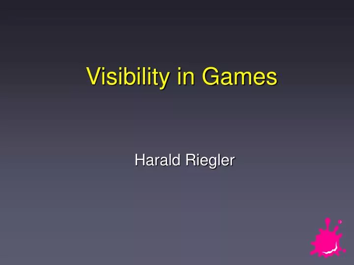 visibility in games