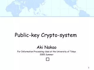Public-key Crypto-system