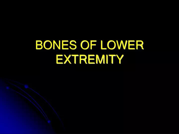bones of lower extremity