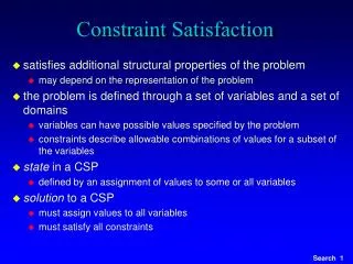 Constraint Satisfaction