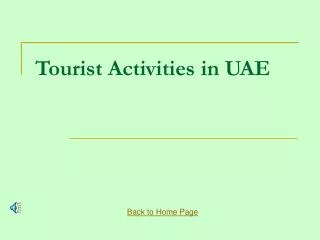 Tourist Activities in UAE