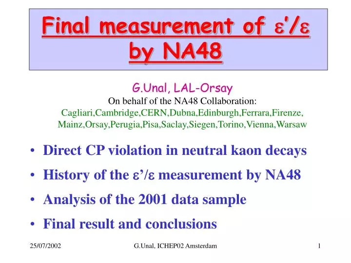 final measurement of e e by na48