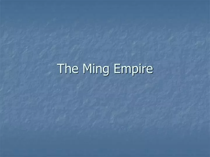 the ming empire