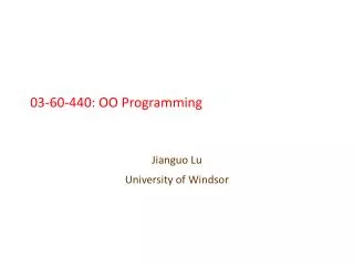 03-60-440: OO Programming