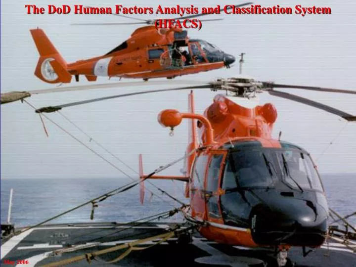 the dod human factors analysis and classification system hfacs