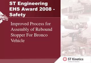 ST Engineering EHS Award 2008 - Safety