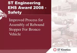 st engineering ehs award 2008 safety