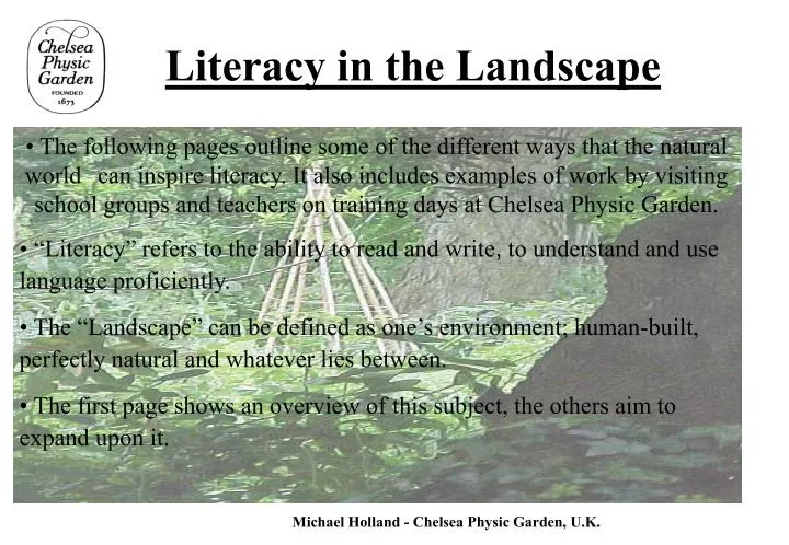 literacy in the landscape