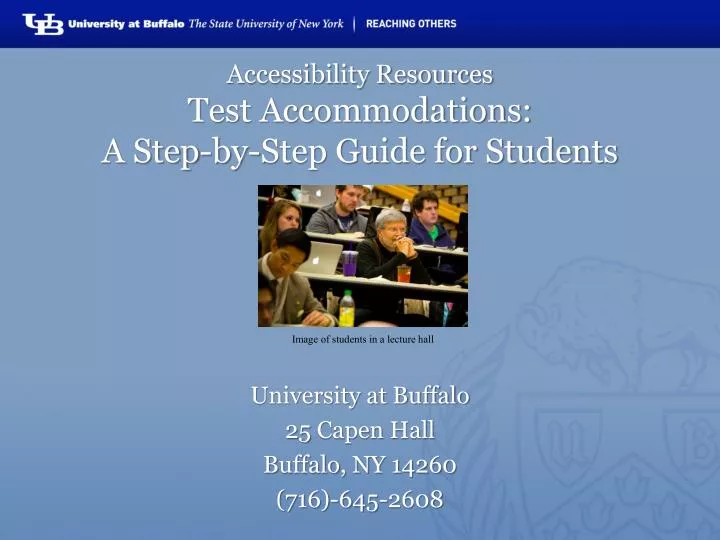accessibility resources test accommodations a step by step guide for students