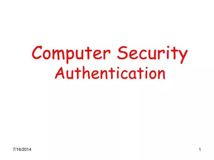 computer security authentication