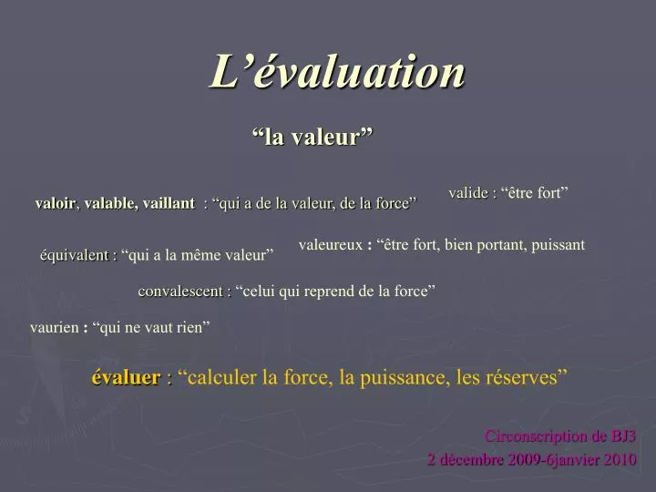 l valuation