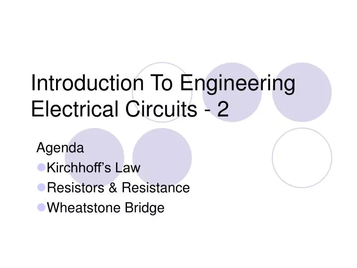 introduction to engineering electrical circuits 2