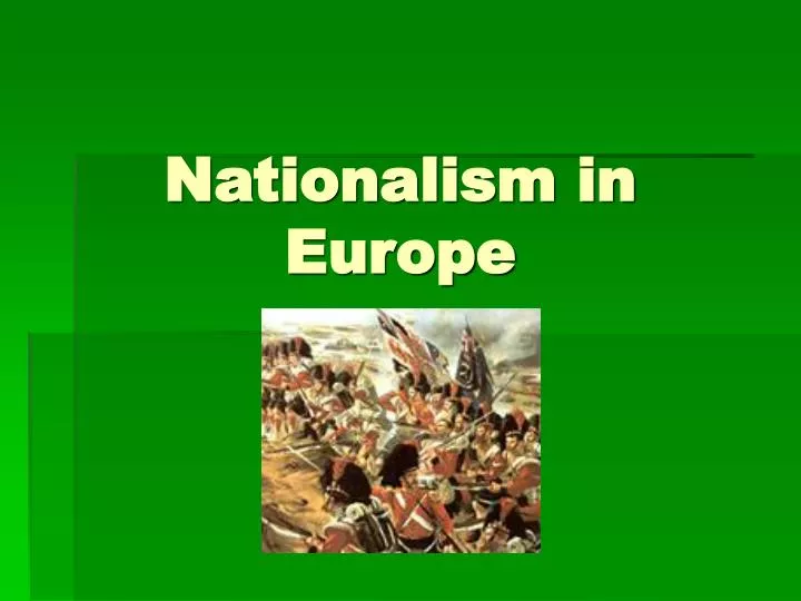 nationalism in europe