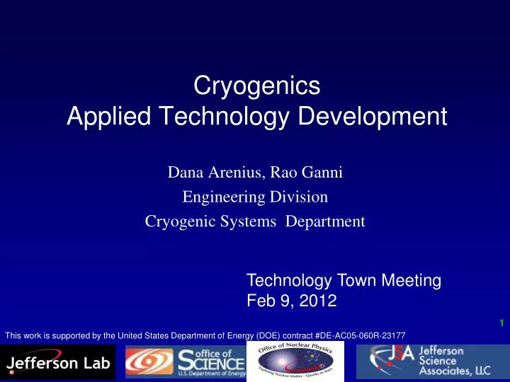 cryogenics applied technology development