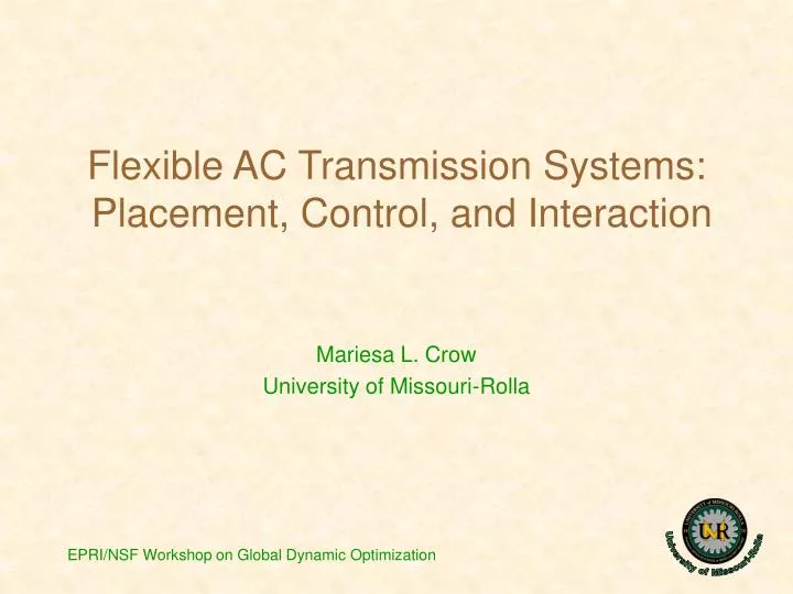 flexible ac transmission systems placement control and interaction