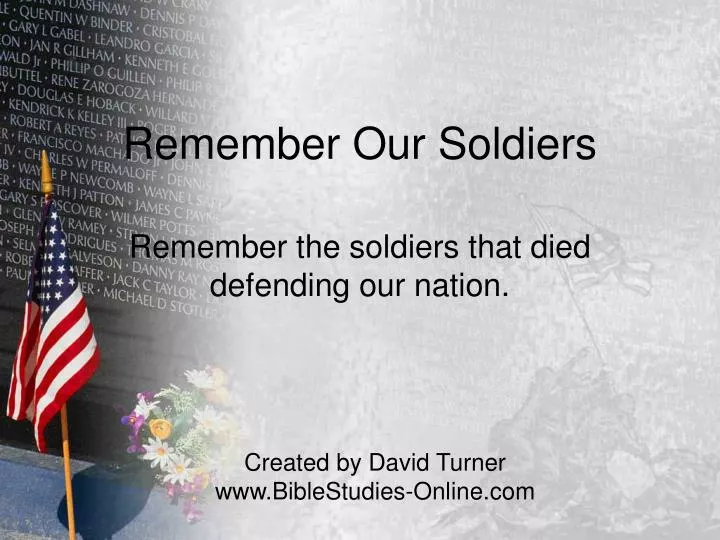 remember our soldiers