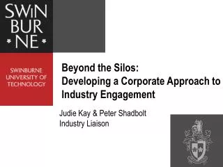 Beyond the Silos: Developing a Corporate Approach to Industry Engagement