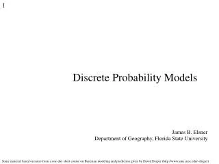 Discrete Probability Models