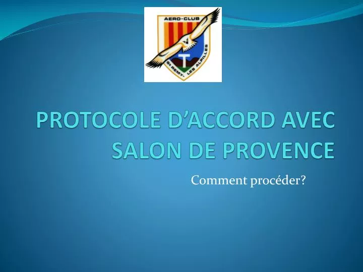 protocole d accord avec salon de provence