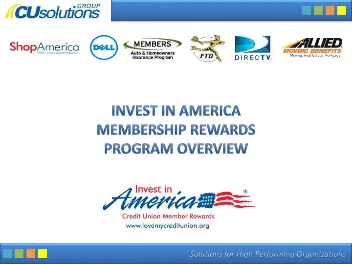 invest in america membership rewards program overview