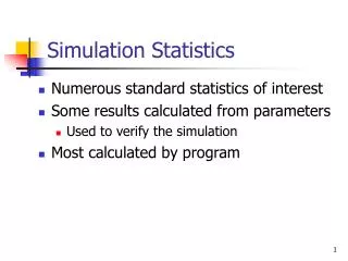 Simulation Statistics